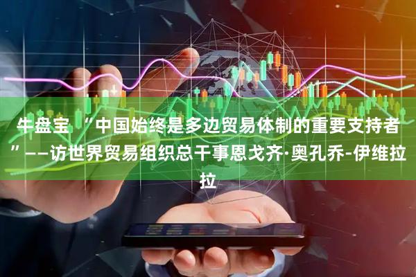 牛盘宝  “中国始终是多边贸易体制的重要支持者”——访世界贸易组织总干事恩戈齐·奥孔乔-伊维拉